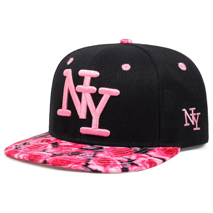 3D Embroidered Letters Y2K Hip Hop Snapback Cap