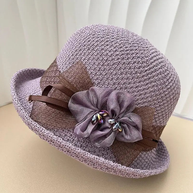 Women’s Round Top Curled Edge Sun Hat