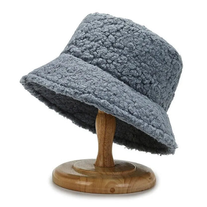 Lamb Wool Bucket Hat Unisex