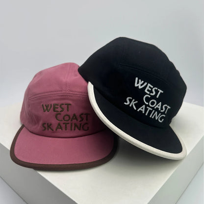 Color Block Letster Flat Brim Snapback Cap