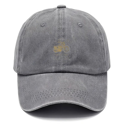 Vintage Washed Motorcycle Pattern Road Trip Baseball Cap
