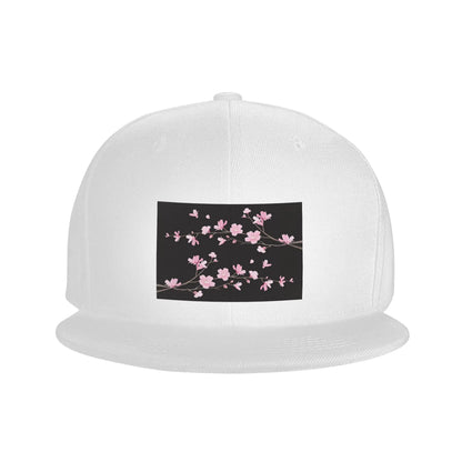 Cherry Blossom Floral Plant Pattern Snapback Cap