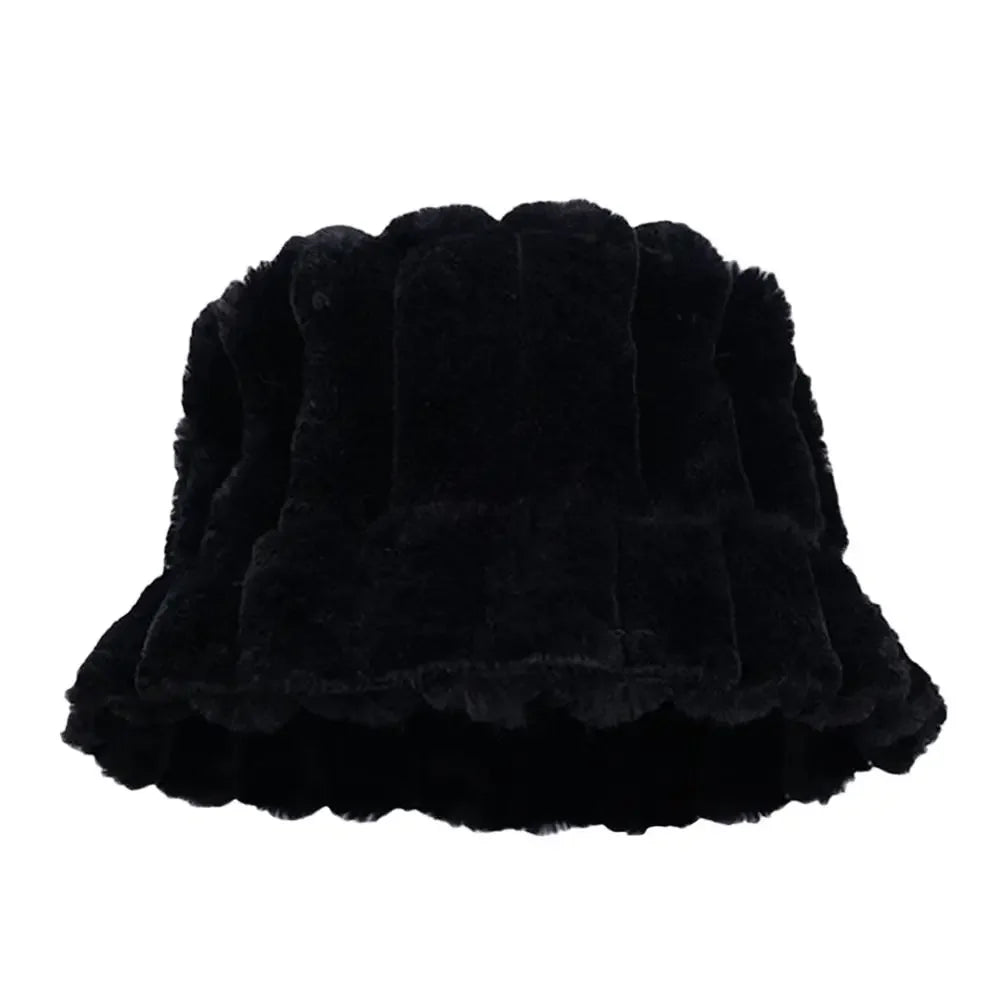 Winter Faux Fur Panama Bucket Hat
