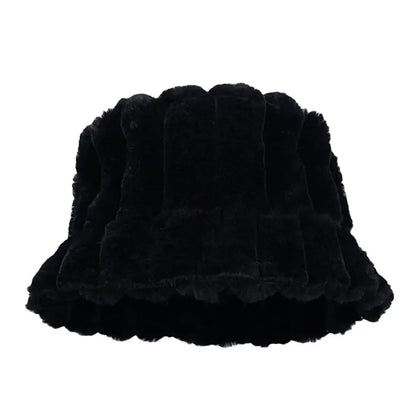 Winter Faux Fur Panama Bucket Hat