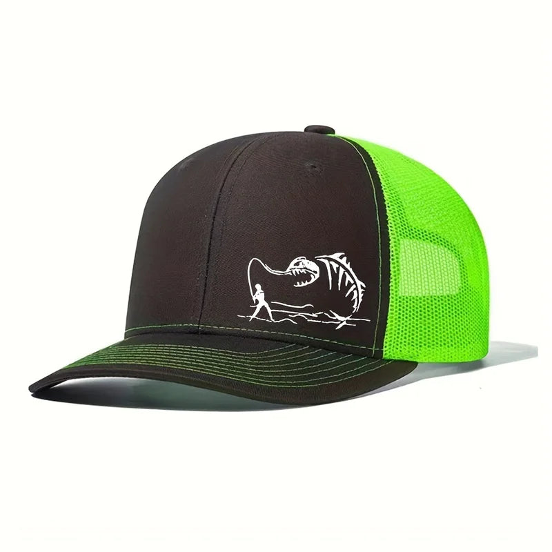 OutdoorSports Hip hop Hat Fisherman Printed Net Hat