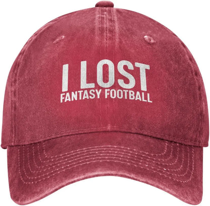 I Lost Fantasy Football Washed Denim Baseball Cap