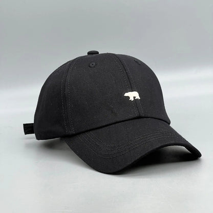 Polar Bear Embroidered Cotton Baseball Cap