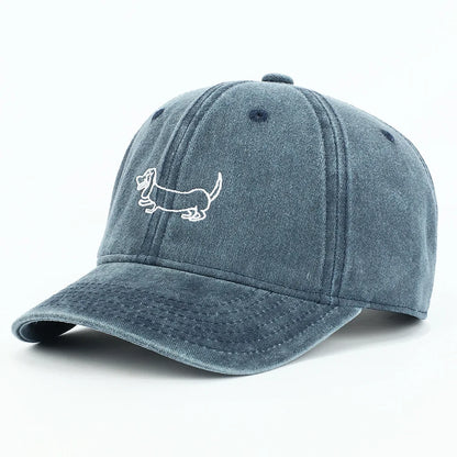 Unisex Dog Patterned Embroidered Baseball Cap