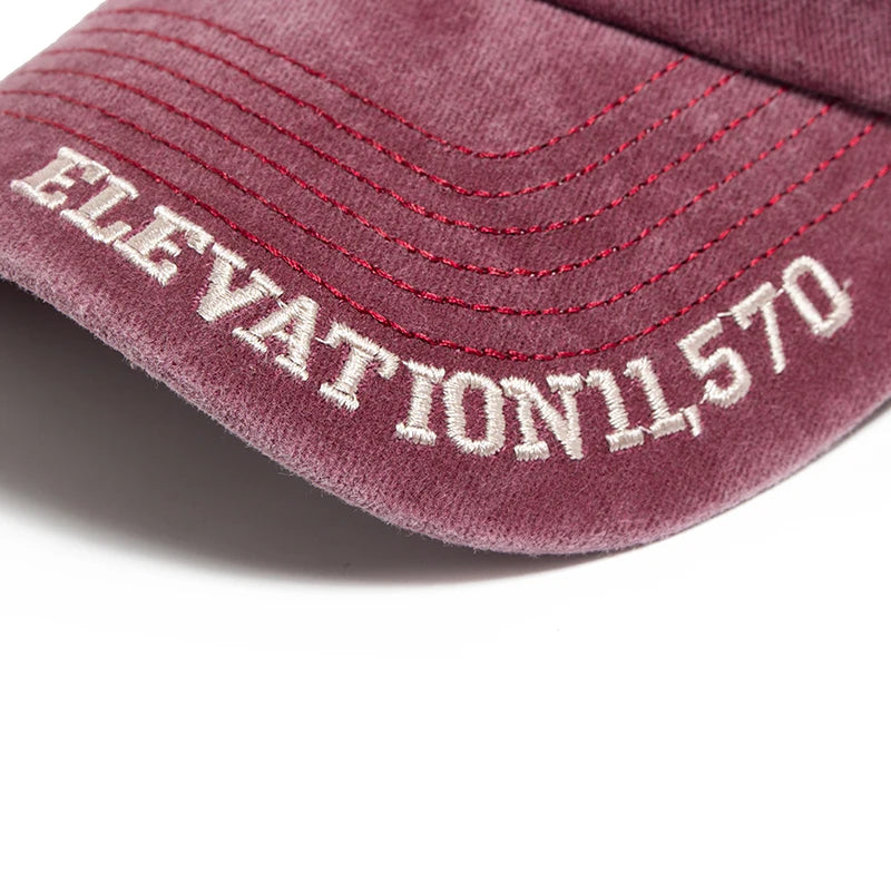 VAIL Letter Embroidered Cotton Soft Top Baseball Cap