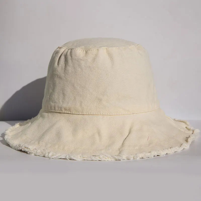 Spring Summer Cotton Travel Bucket Hat