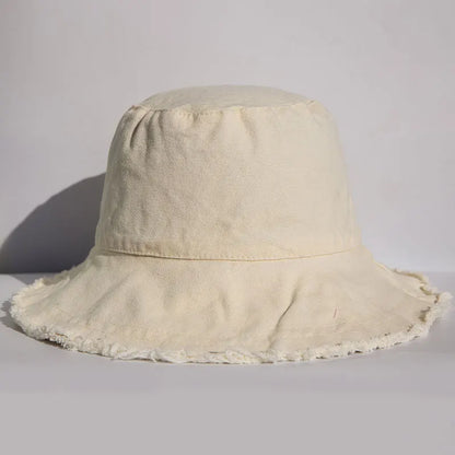 Spring Summer Cotton Travel Bucket Hat