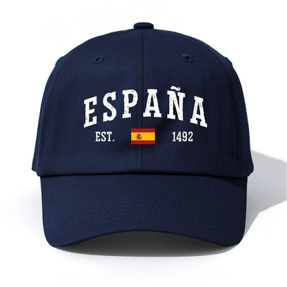Espana Print Washed Retro Baseball Cap