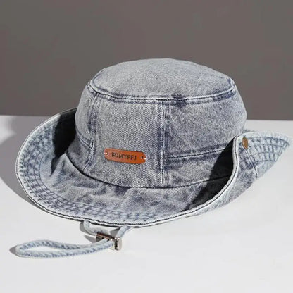 Vintage Washed Denim Bucket Hat