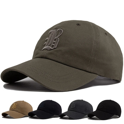 Letter Embroidered Cotton Trucker Baseball Cap