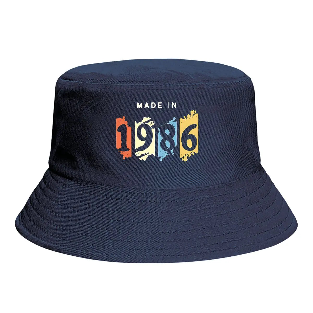 1986 Colorful Text Bucket Hat