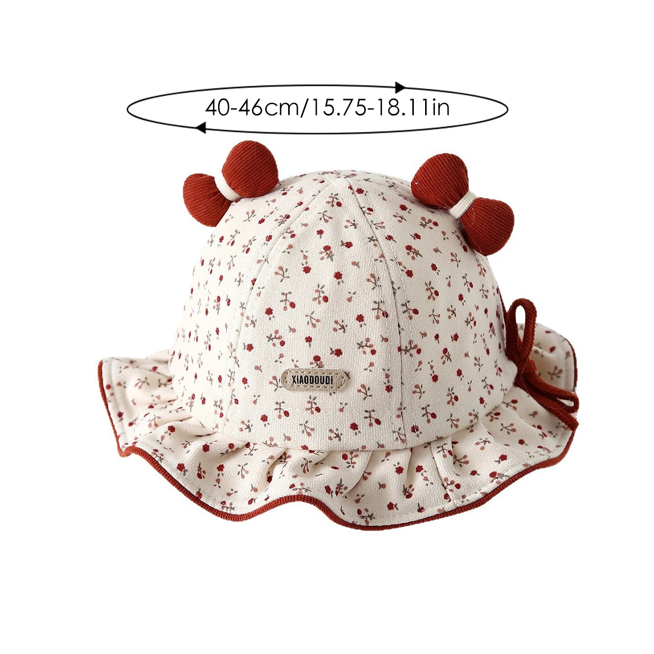Sweet Ruffle Floral Bowknot Bucket Hat