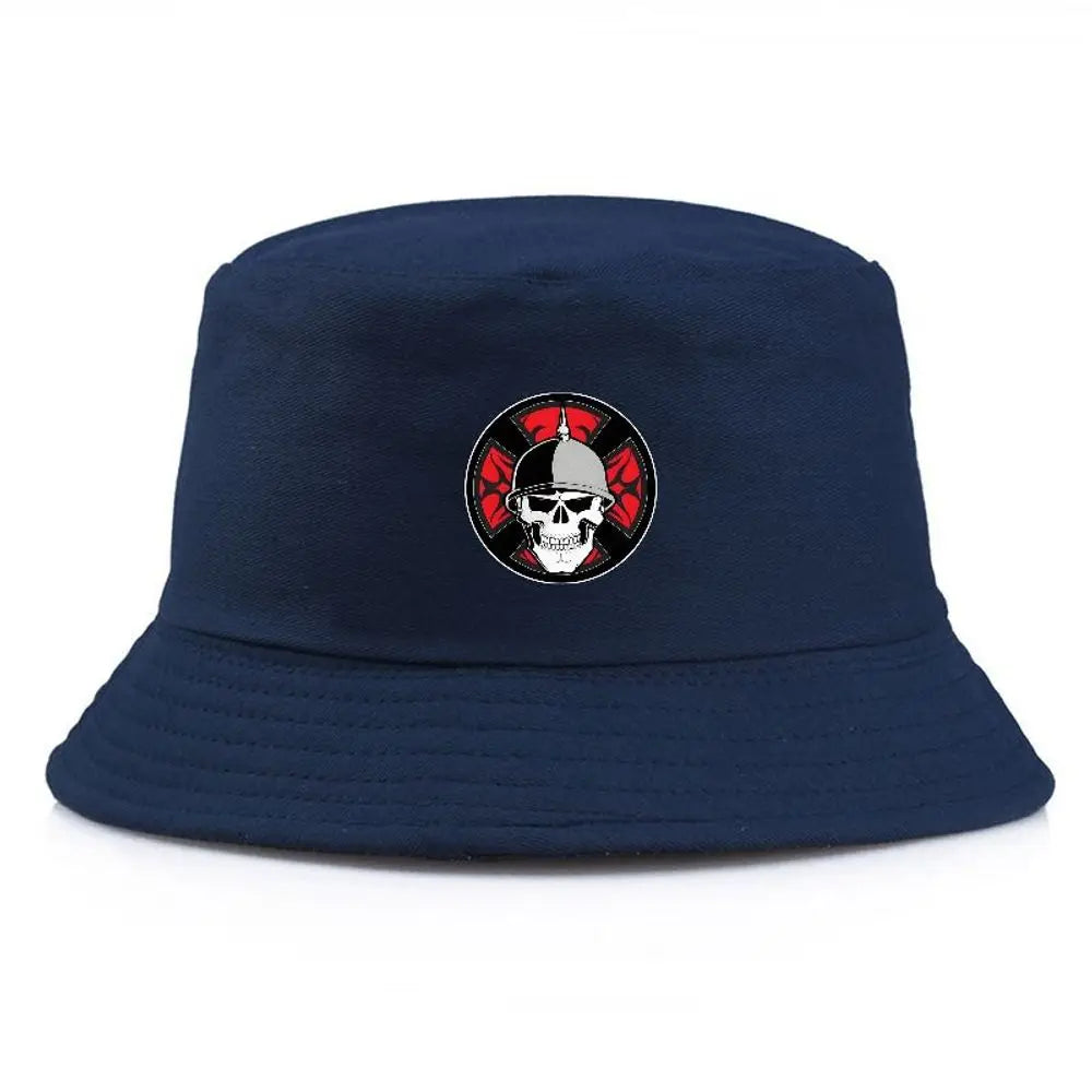 Skull Print Cotton Bucket Hat Unisex