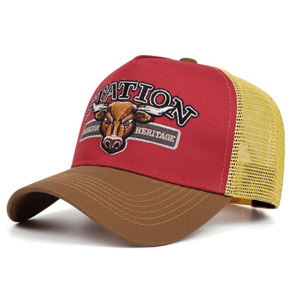 Station Bullhead Mesh Hip Hop Baseball Cap