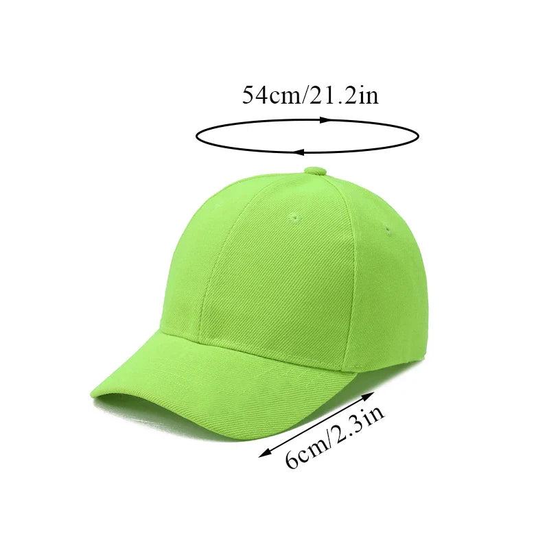 Fashion Candy Color Kids Baseball Cap Sun Protection Boy Girls Hat