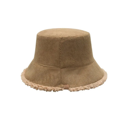 Korean Casual Lamb Wool Winter Bucket Hat