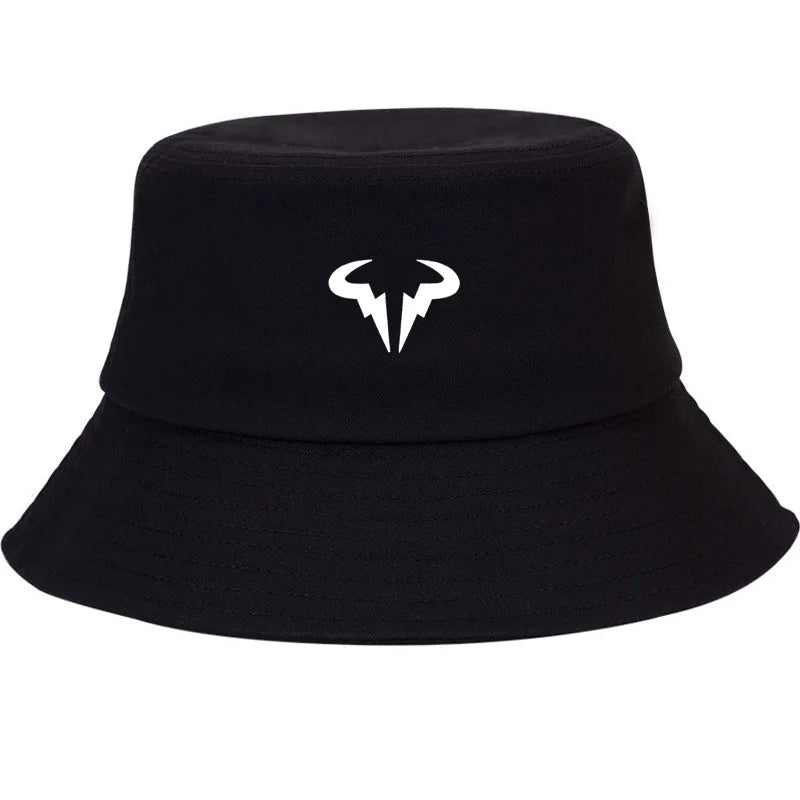 Bull Horn Design Cotton Wide Brim Bucket Hat