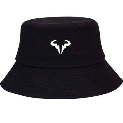 Bull Horn Design Cotton Wide Brim Bucket Hat