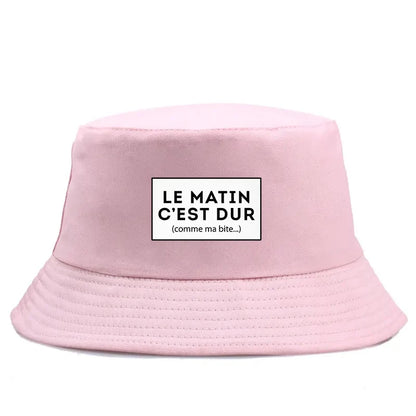 Funny French Quote Reversible Bucket Hat