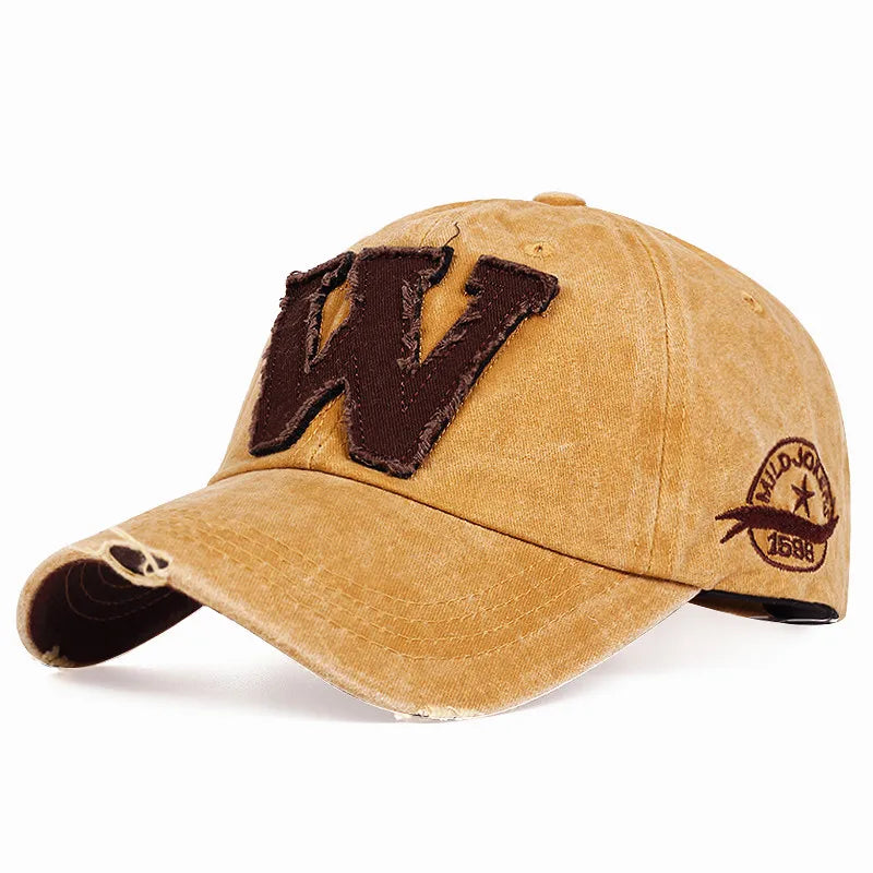 Cotton W Retro Baseball Cap