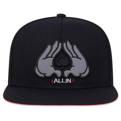 Peach Heart Embroidered Snapback Cap