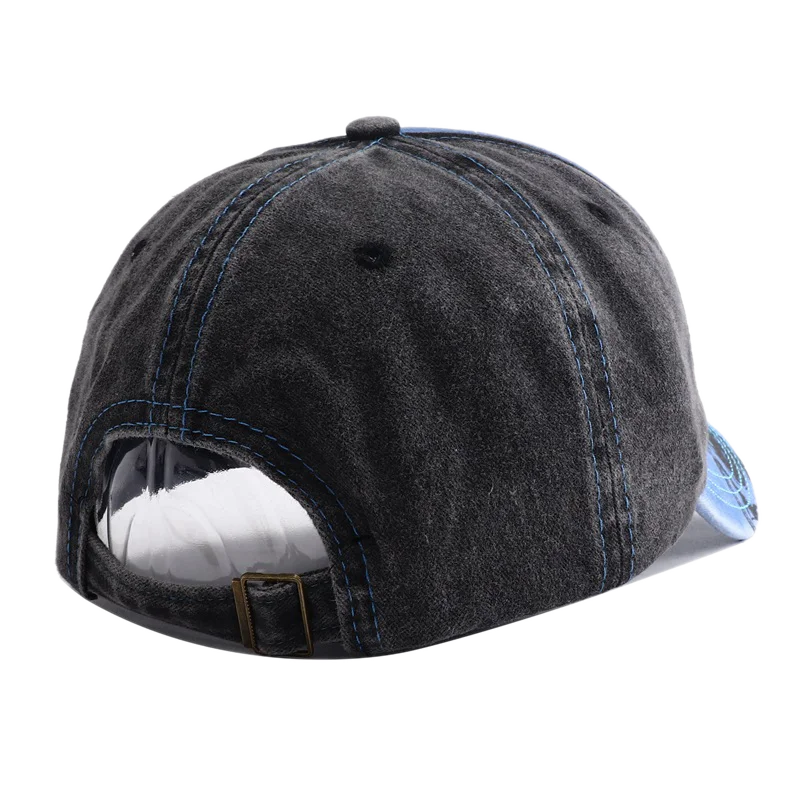 Washed Cotton Letter Snapback Cap
