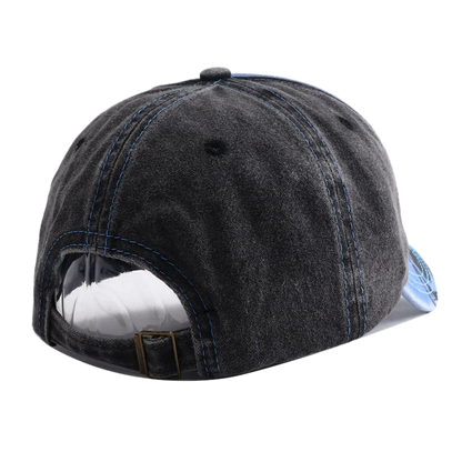 Washed Cotton Letter Snapback Cap