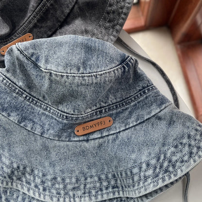 Vintage Washed Denim Bucket Hat