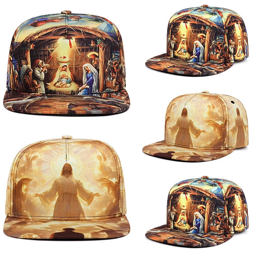 Jesus Print Trendy Street Snapback Cap