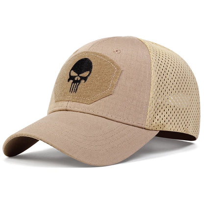 Unisex Skull Embroidery Baseball Net Caps