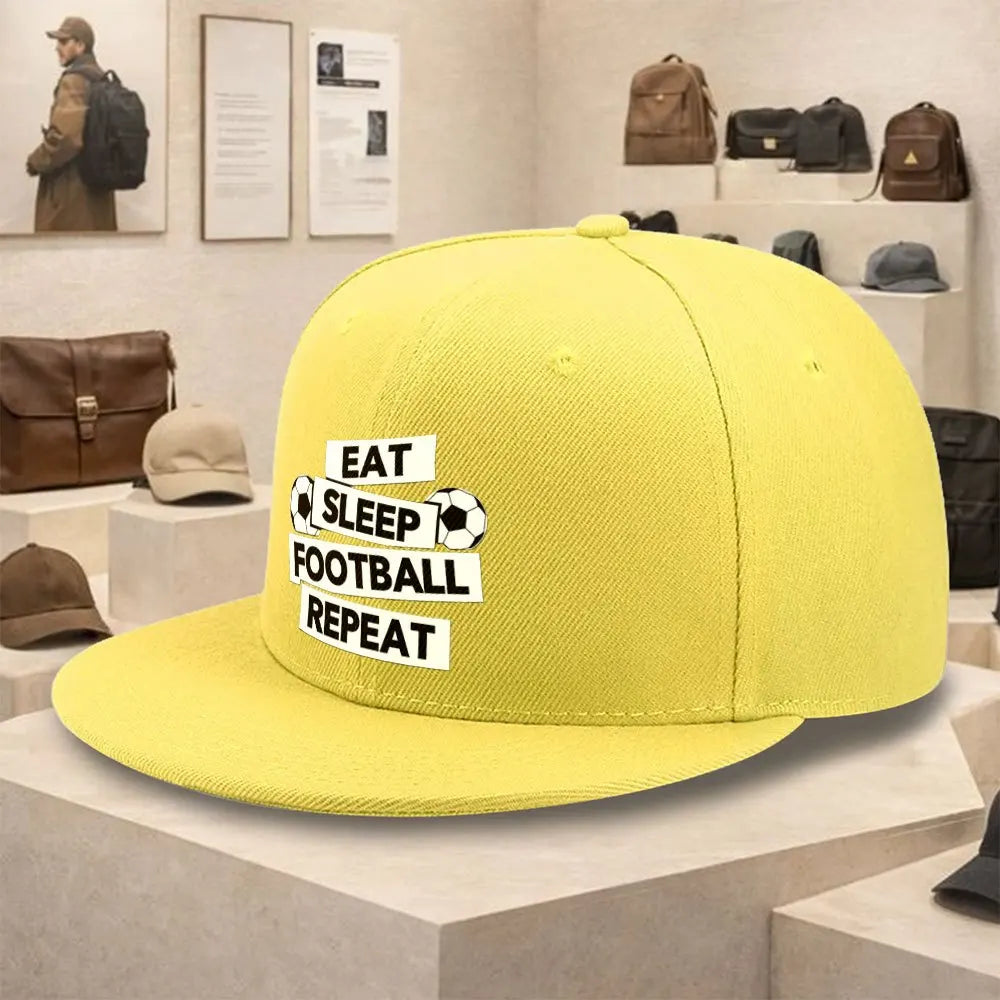 Eat Sleep Football Repeat Streetwear Snapback Cap