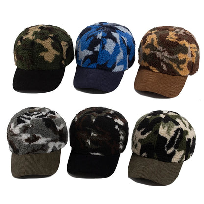 Corduroy Print Winter Baseball Cap