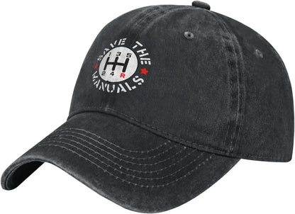Save The Manuals 5 Speed Gear Shift Baseball Cap