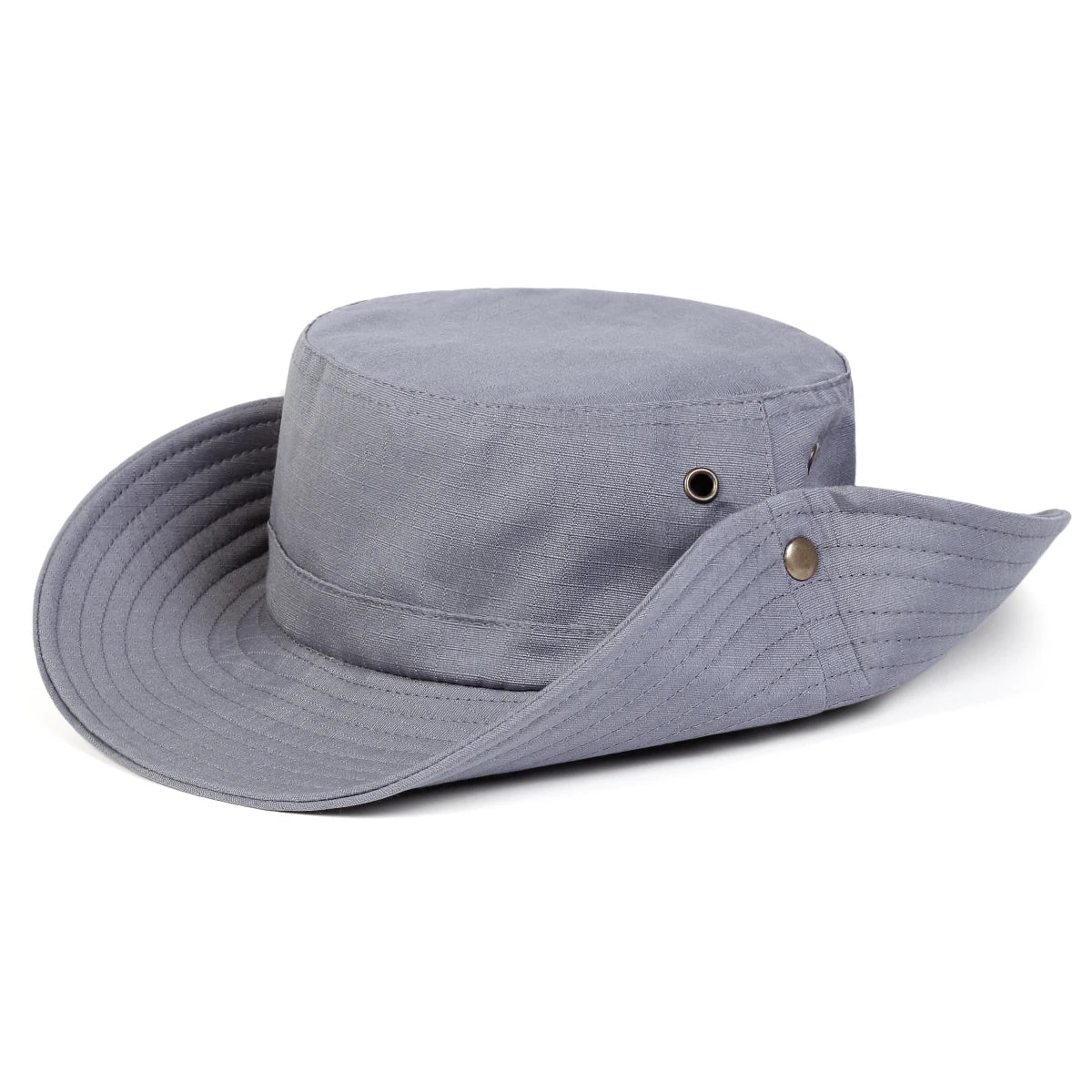 Men’s Plaid Camouflage Drawstring Wide Brim Bucket Hat