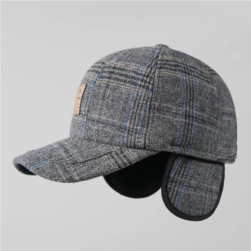 Winter Warm Baseball Hat With Ear Flaps