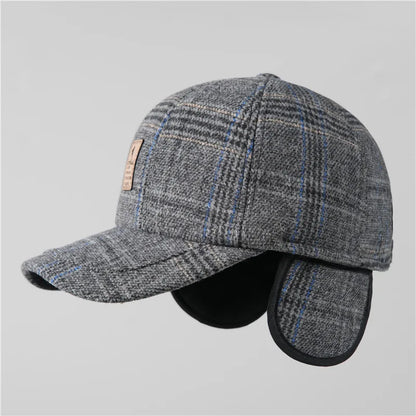 Winter Warm Baseball Hat With Ear Flaps