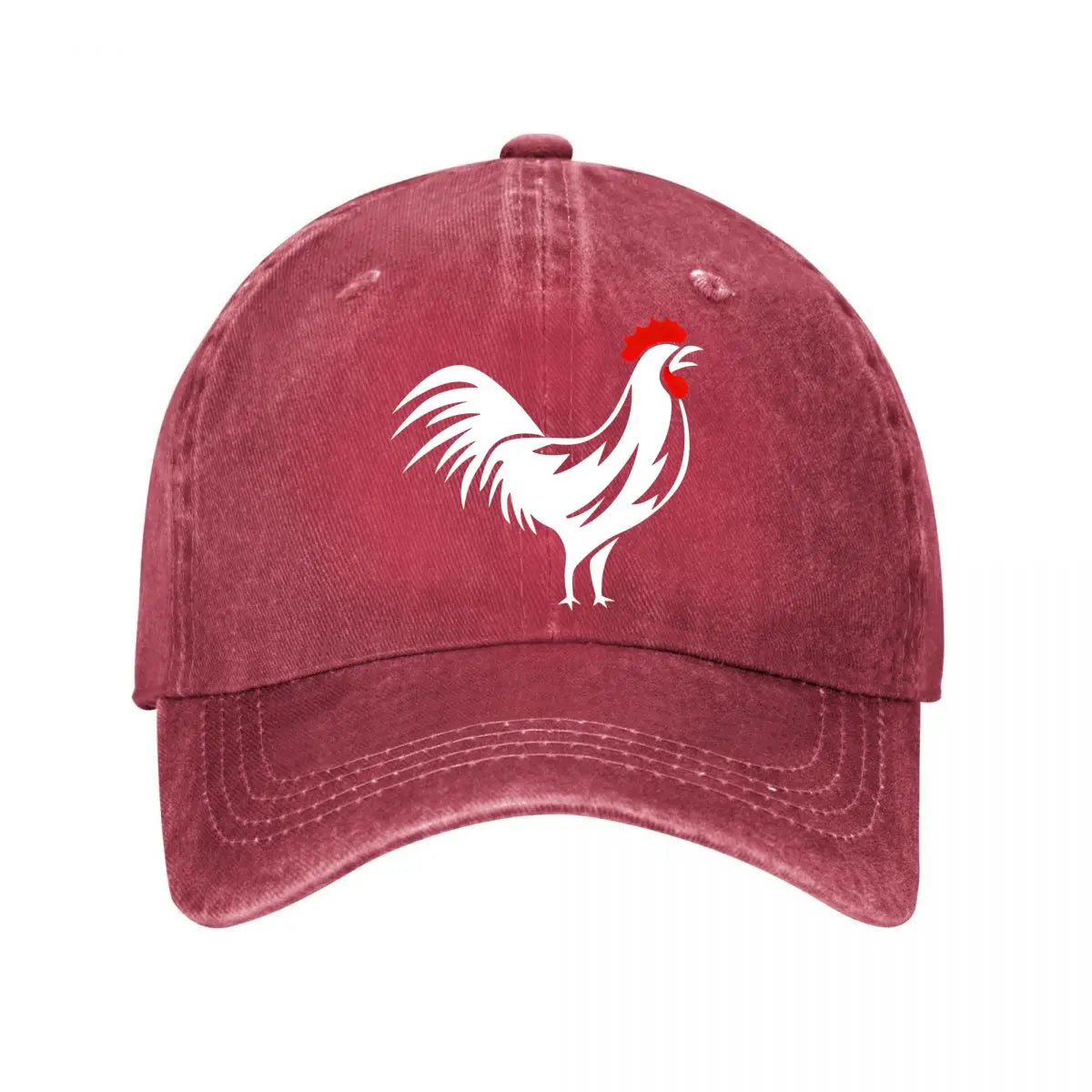 Vintage Rooster Washed Cotton Adjustable Baseball Cap