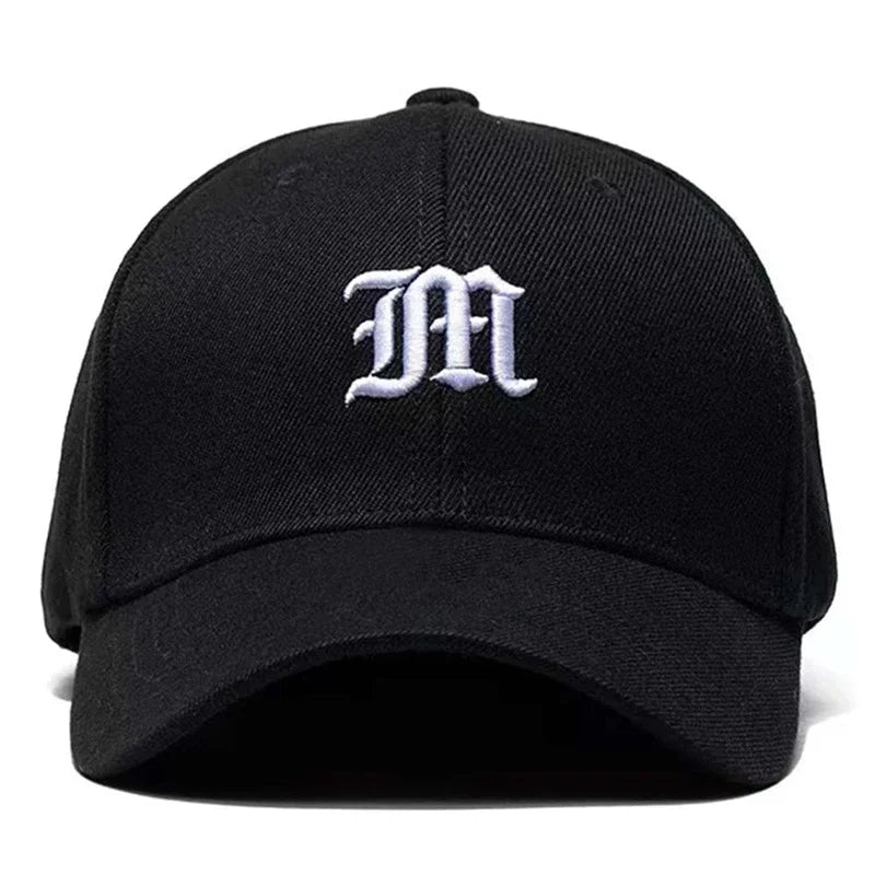 Unisex M Letter Embroidery Baseball Caps