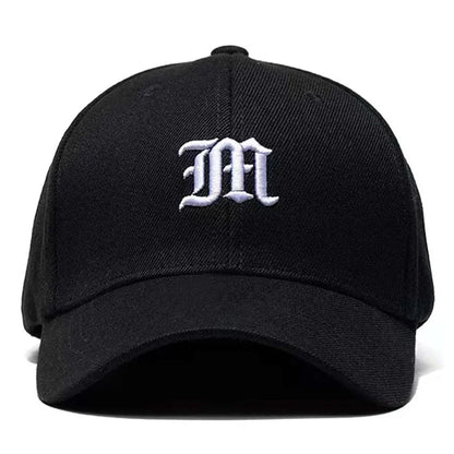 Unisex M Letter Embroidery Baseball Caps