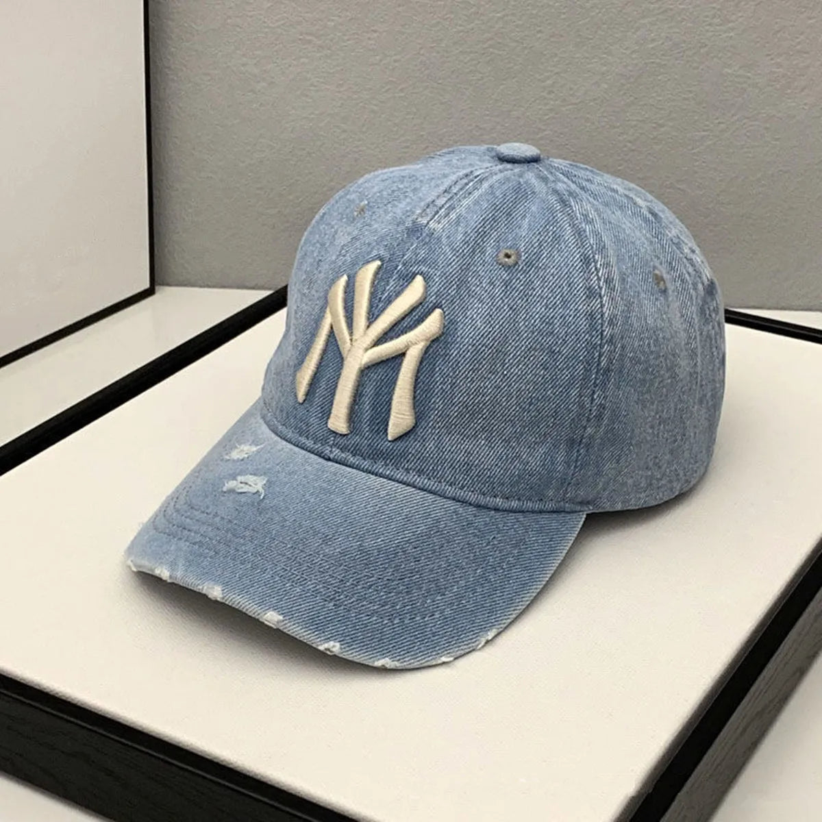 NY Letter Washed Vintage Baseball Cap