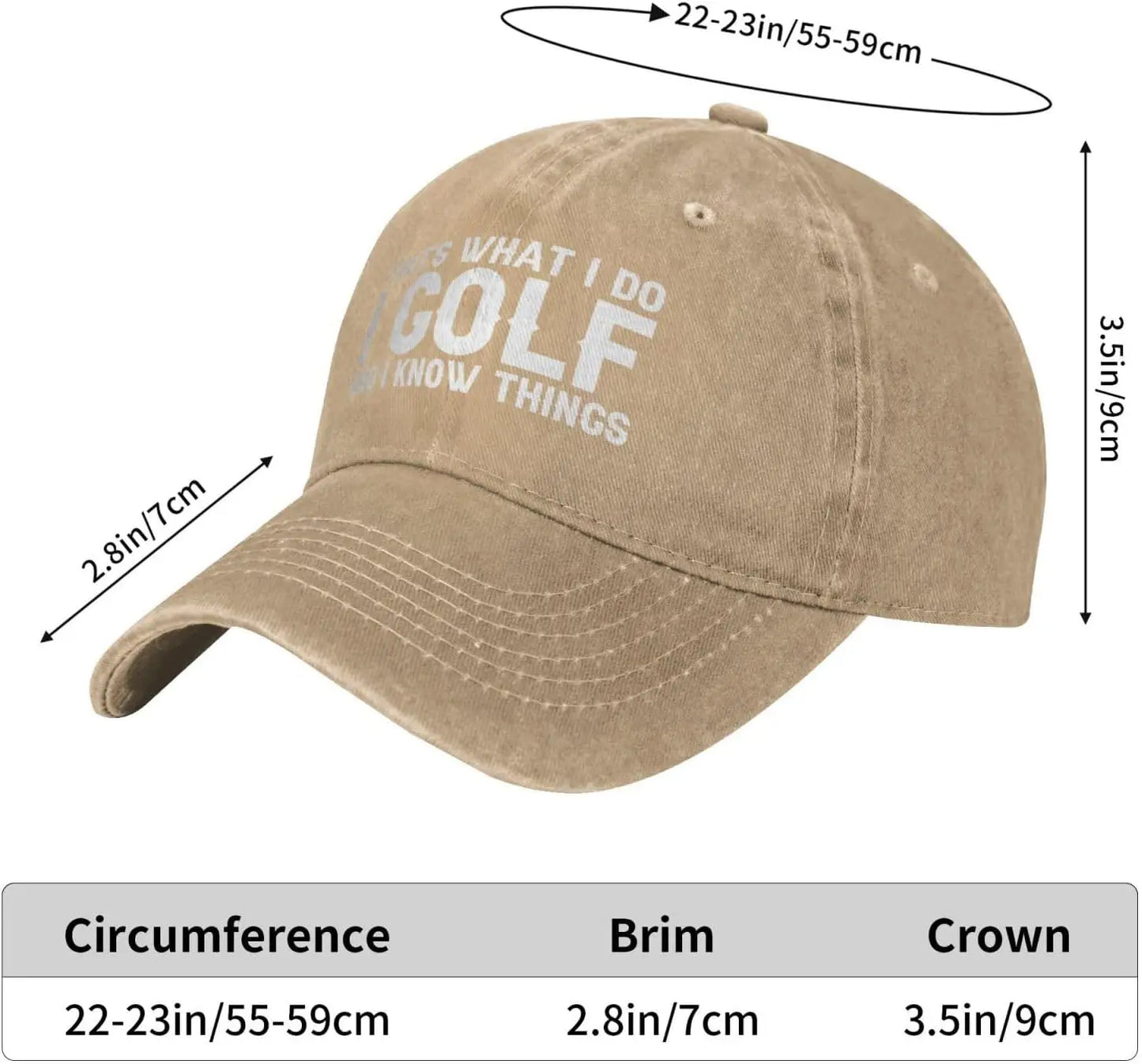 I Golf And I Know Things Baseball Cap