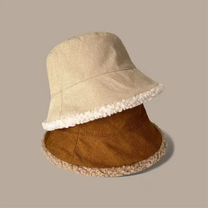Japanese Style Corduroy Winter Bucket Hat