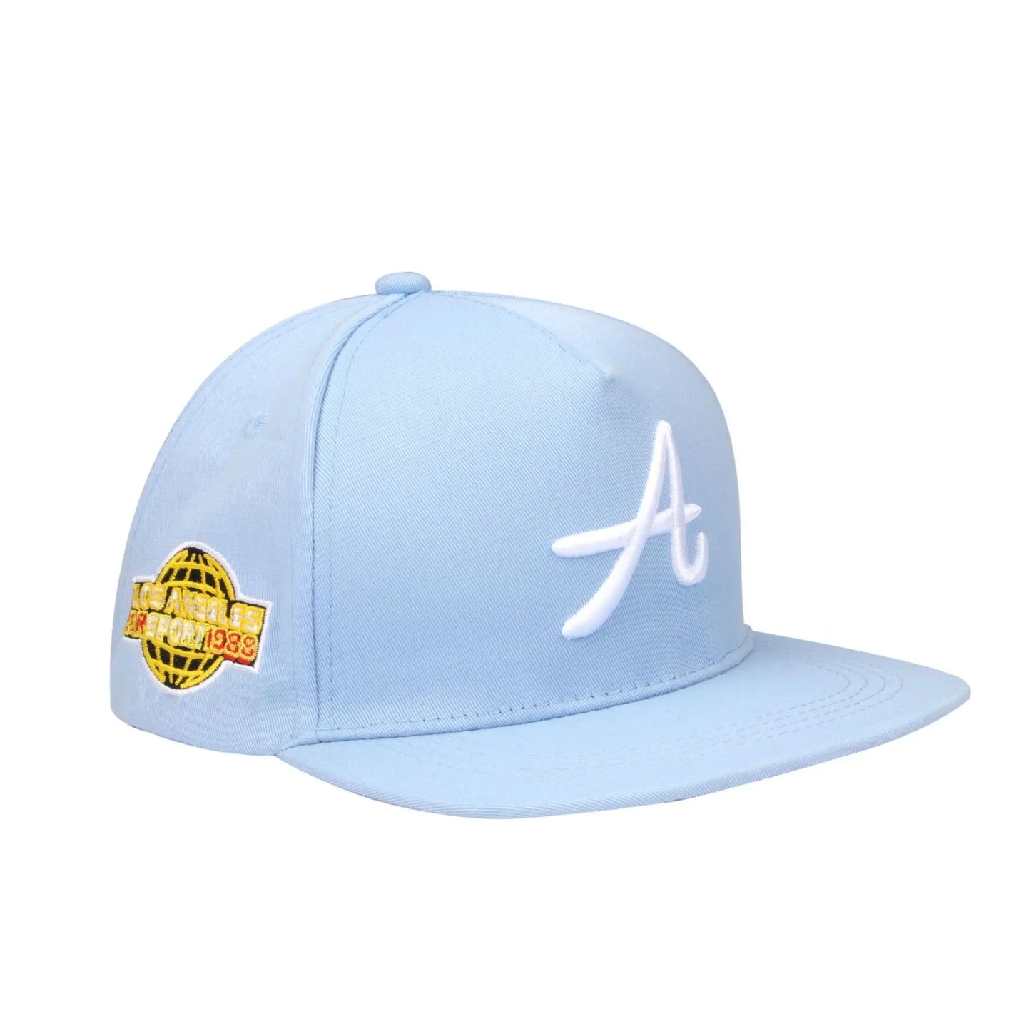 Adjustable Embroidered Flat Bill Snapback Baseball Hat