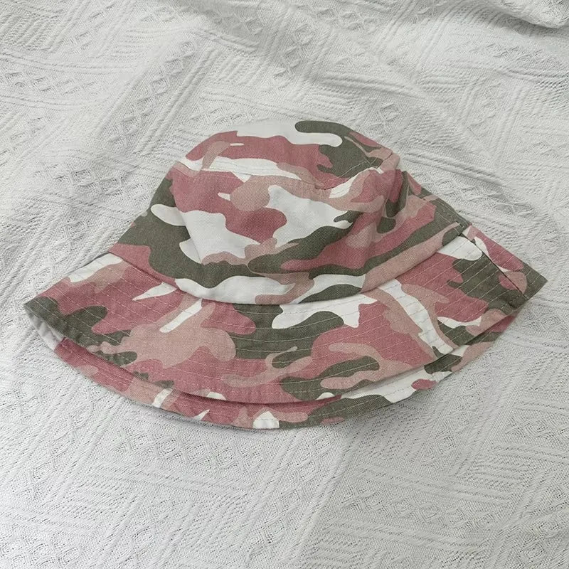 Washed Cotton Camouflage Outdoor Fisherman Bucket Hat