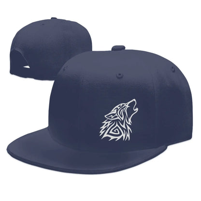 Tribal Wolf Howl Hip Hop Snapback Cap