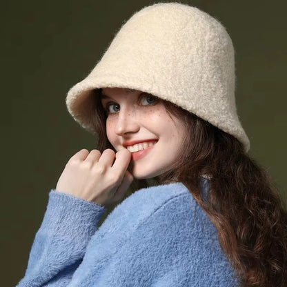Winter Windproof Simple Design Bucket Hat